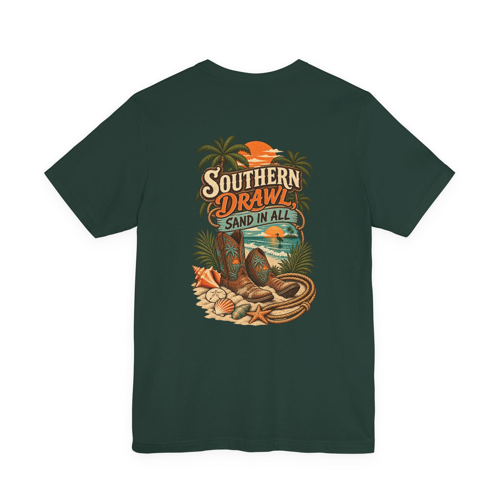 Southern Drawl Sand in All Florida T-Shirt | Blue Collar Built Designs