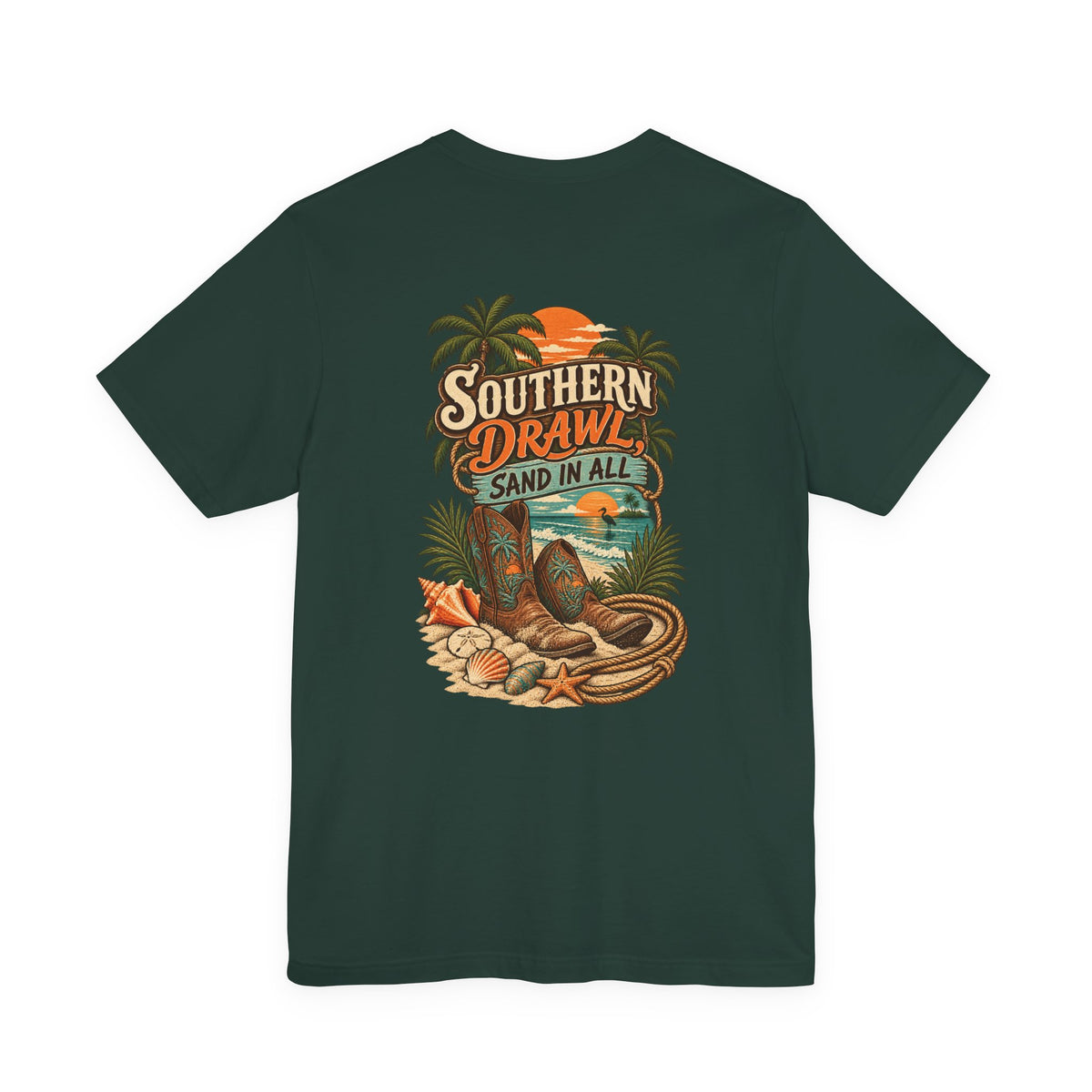 Southern Drawl Sand in All Florida T-Shirt | Blue Collar Built Designs