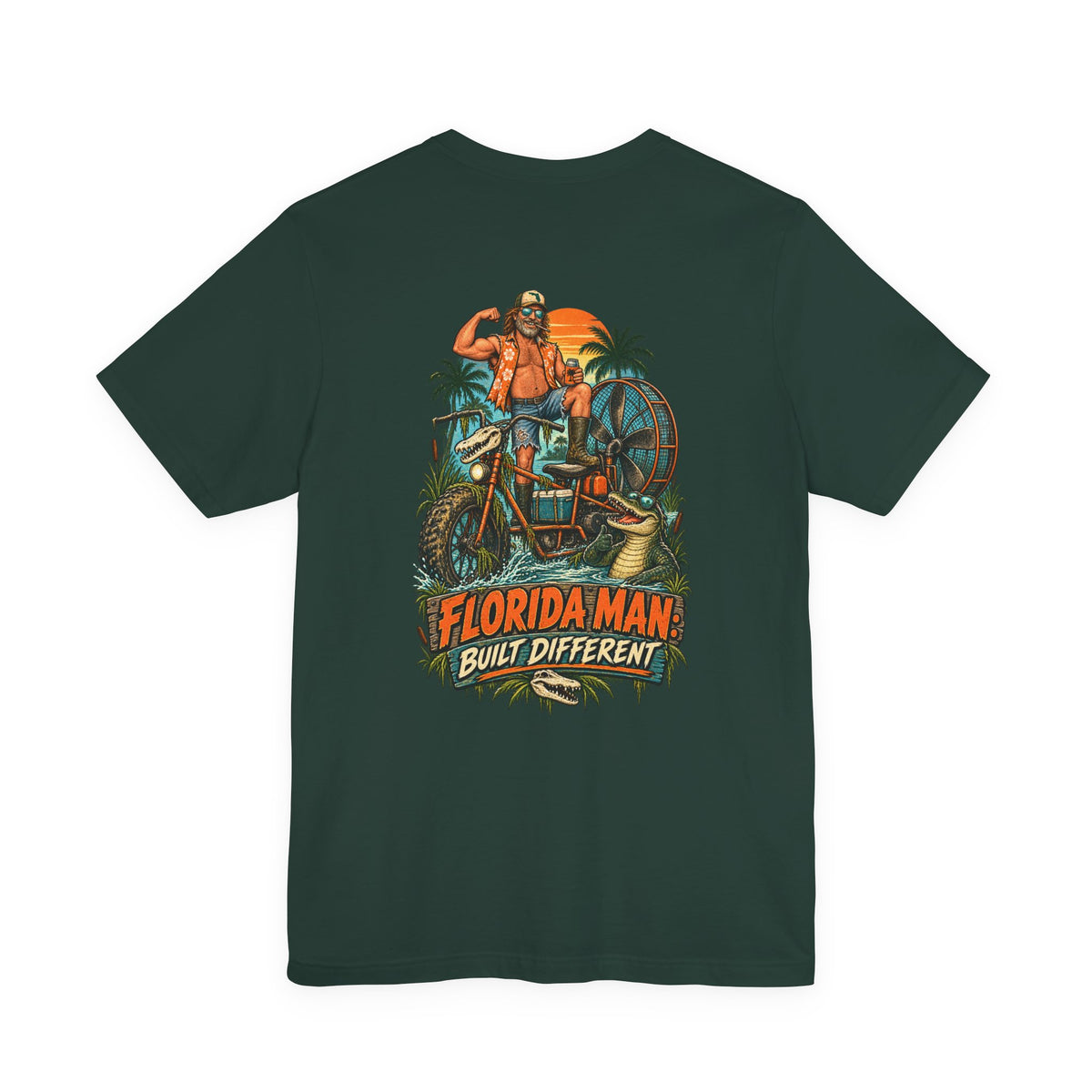 Built Different Florida Man Graphic T-Shirt | Blue Collar Built Designs