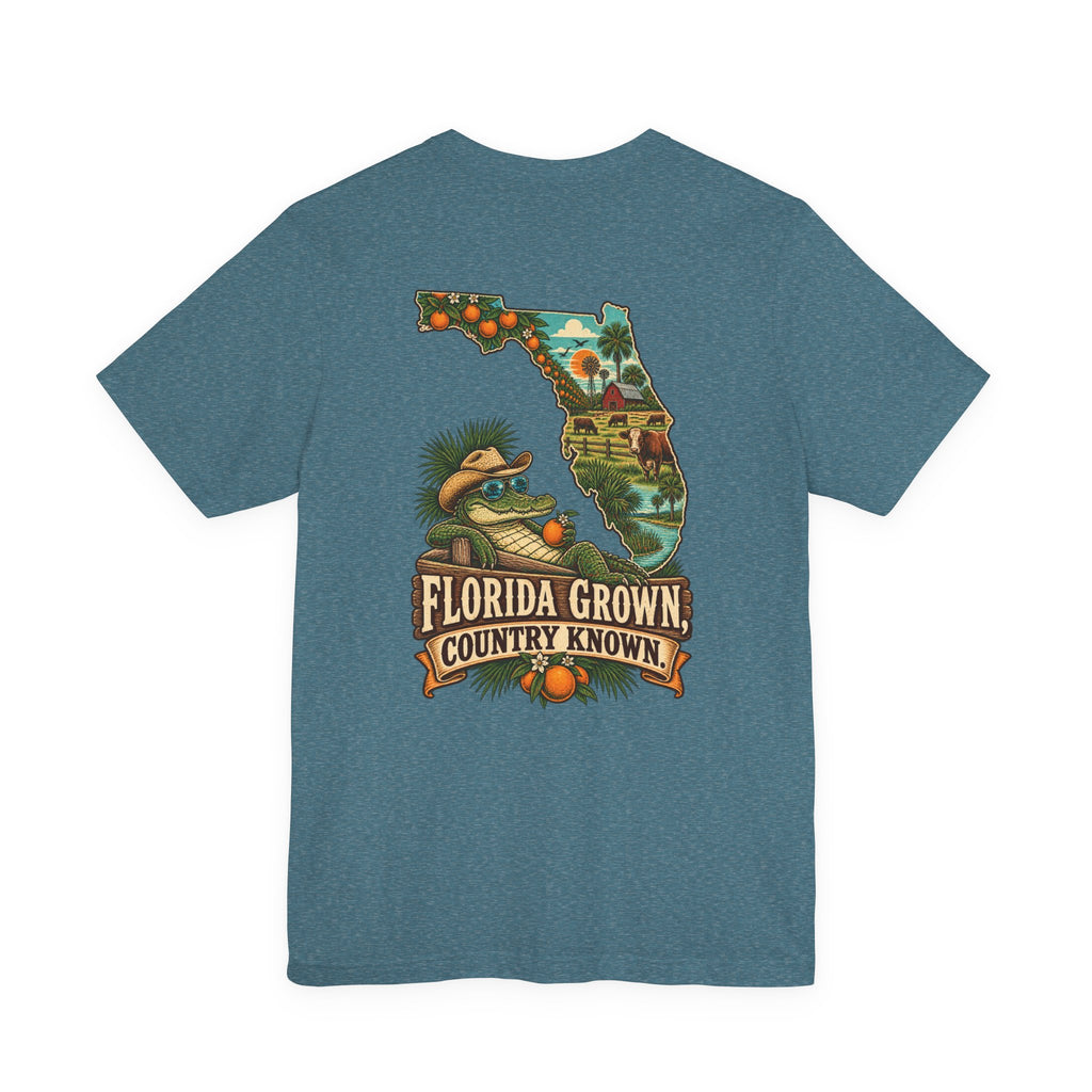 Florida Grown Country Known T-Shirt | Blue Collar Built Designs