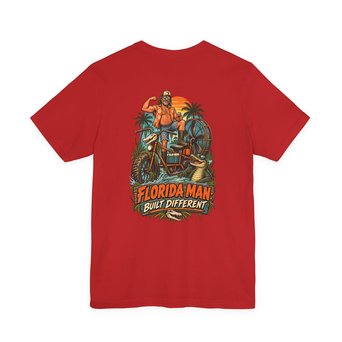 Built Different Florida Man Graphic T-Shirt | Blue Collar Built Designs