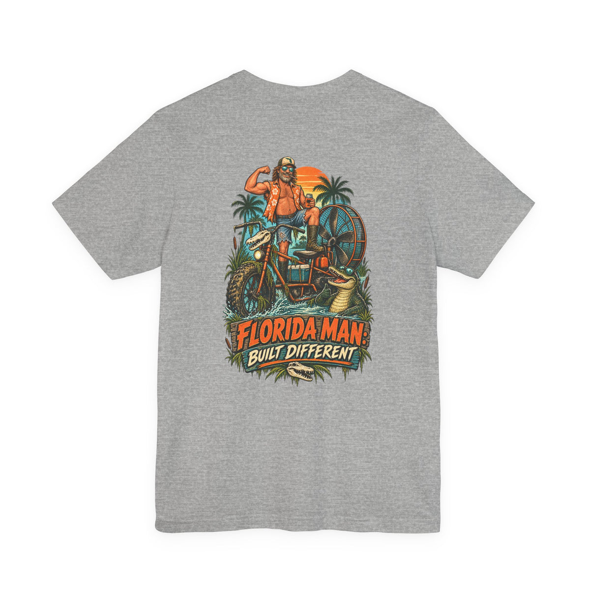 Built Different Florida Man Graphic T-Shirt | Blue Collar Built Designs