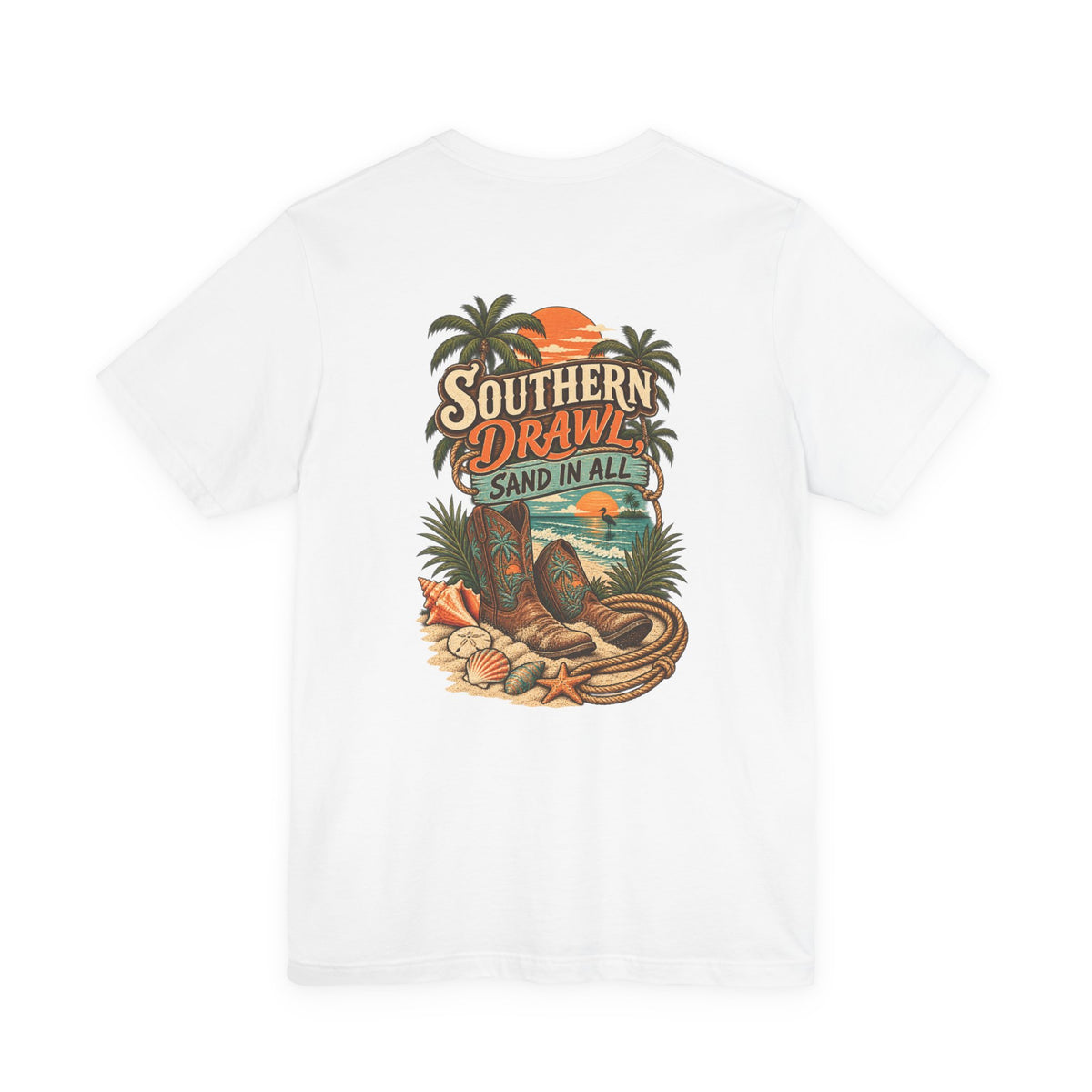 Southern Drawl Sand in All Florida T-Shirt | Blue Collar Built Designs
