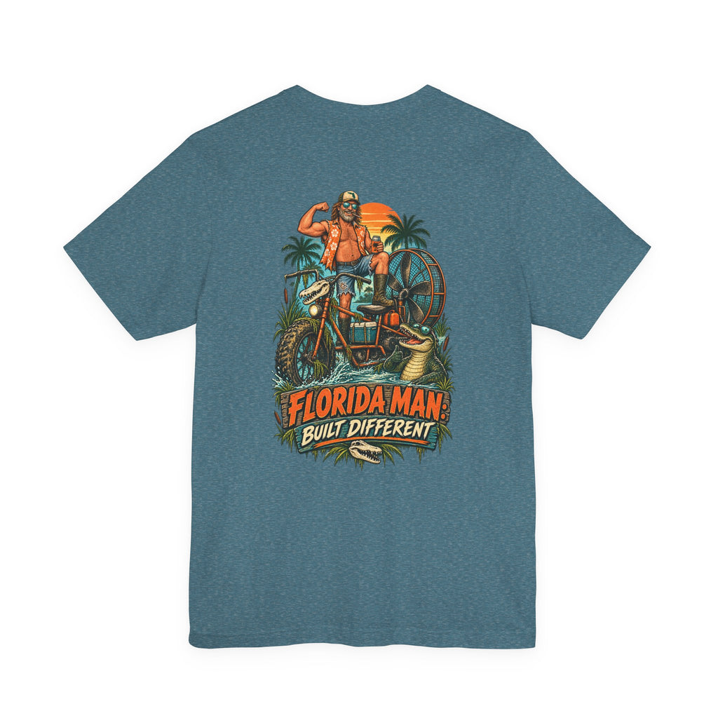 Built Different Florida Man Graphic T-Shirt | Blue Collar Built Designs