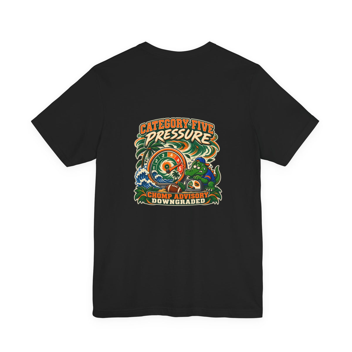 Category Five Pressure — Chomp Advisory Downgraded | Vintage Football Graphic Tee