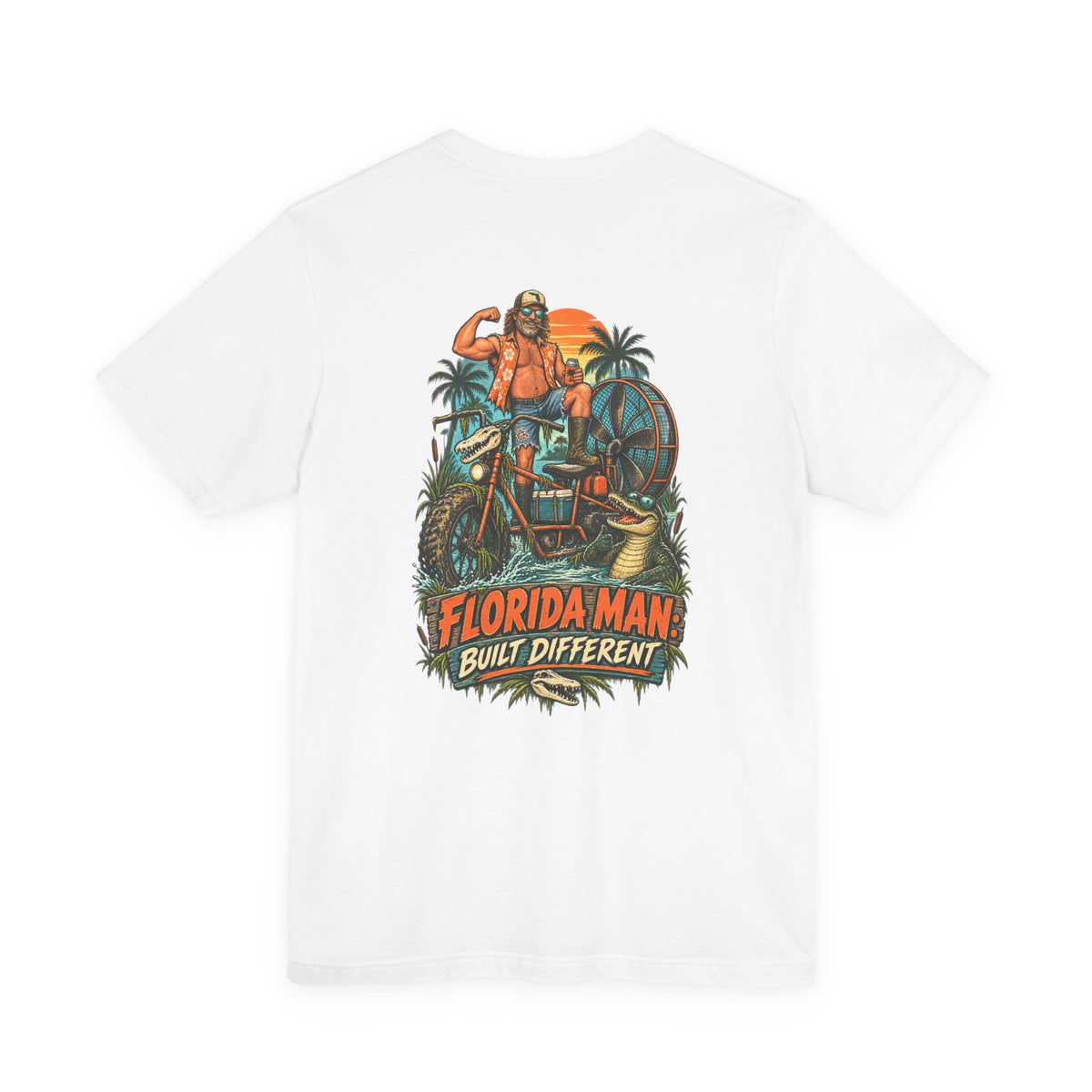 Built Different Florida Man Graphic T-Shirt | Blue Collar Built Designs