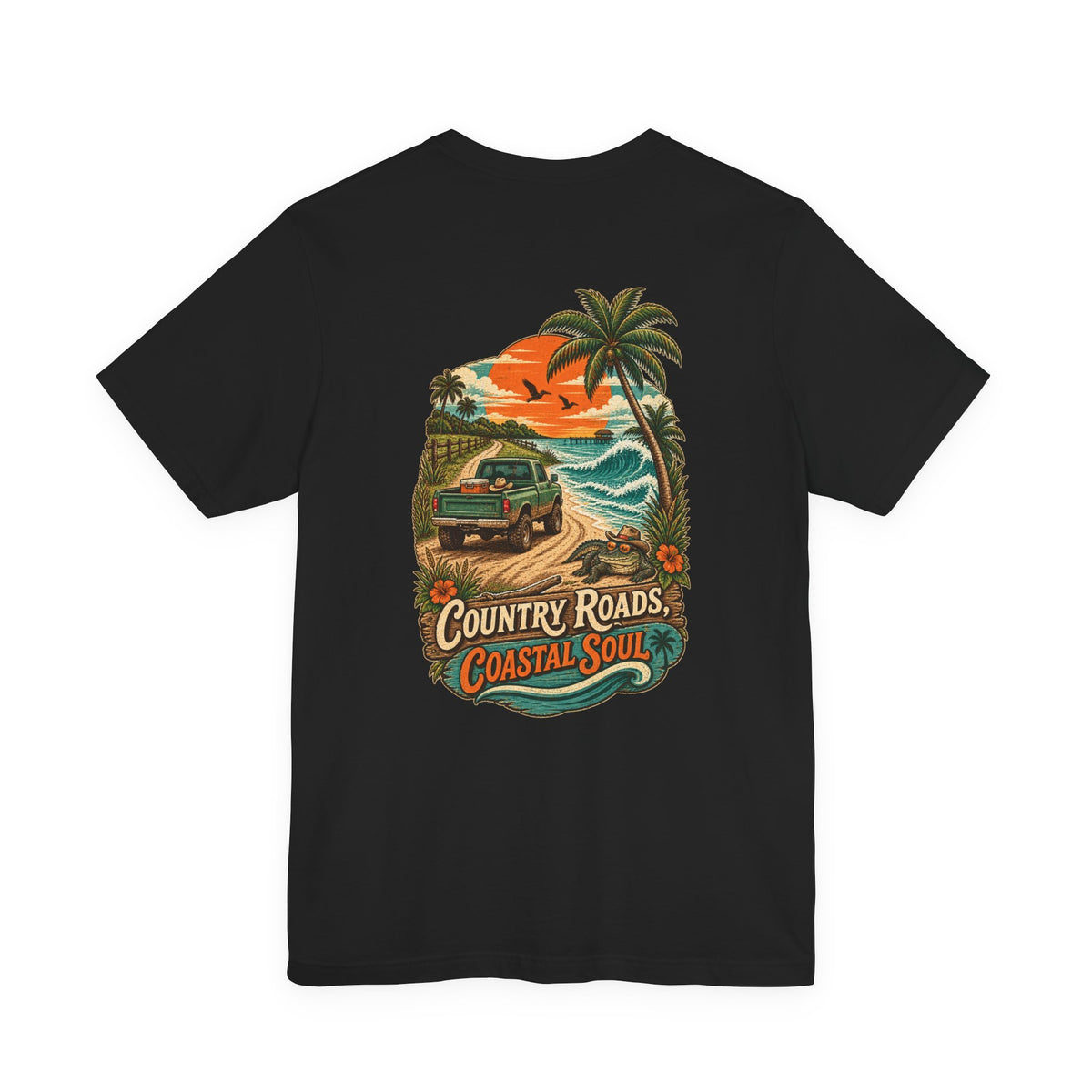 Country Roads Coastal Soul Florida T-Shirt | Blue Collar Built Designs
