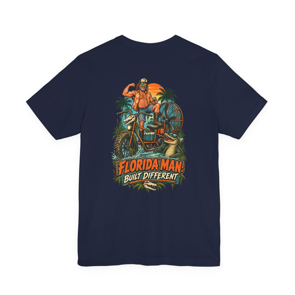 Built Different Florida Man Graphic T-Shirt | Blue Collar Built Designs