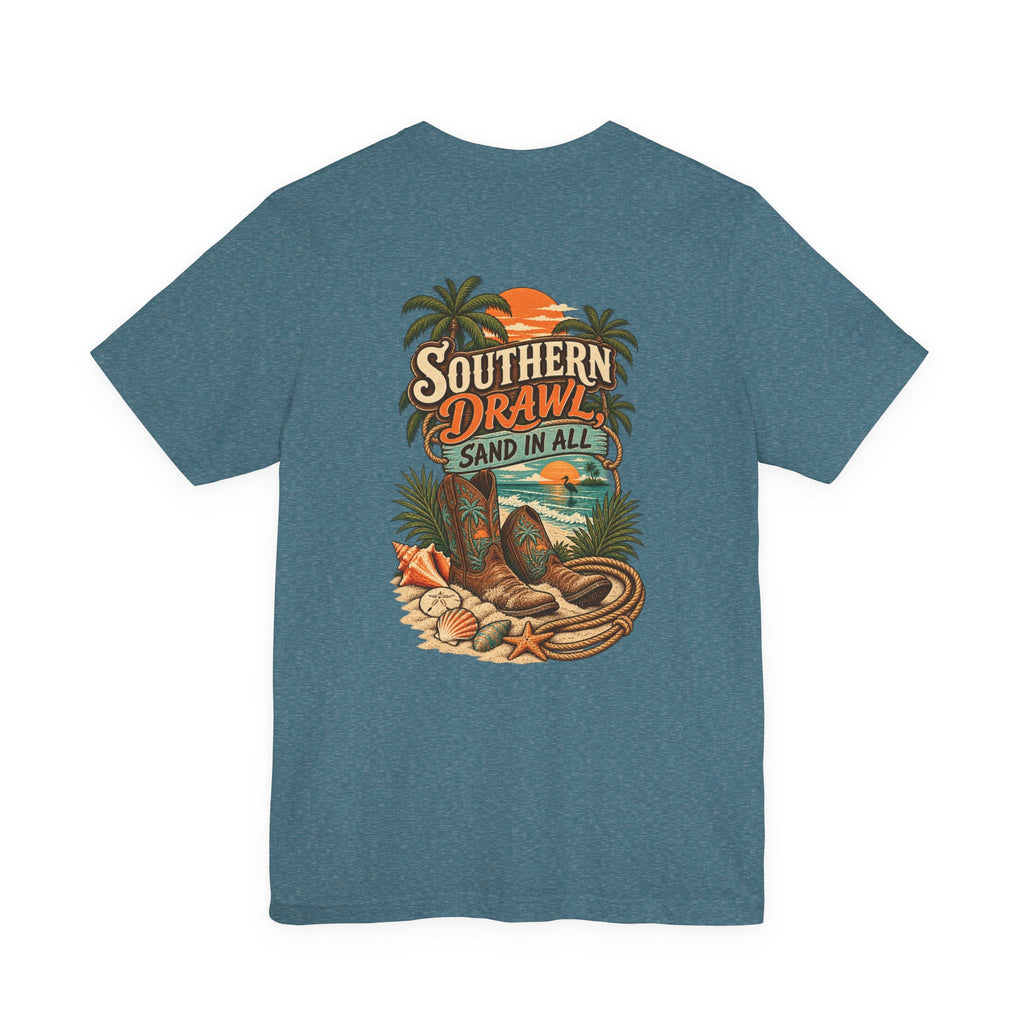 Southern Drawl Sand in All Florida T-Shirt | Blue Collar Built Designs