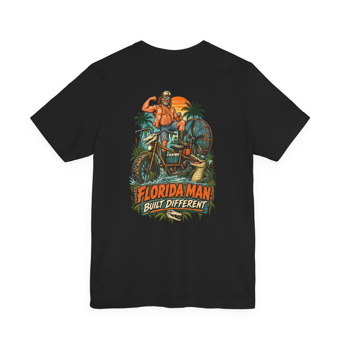 Built Different Florida Man Graphic T-Shirt | Blue Collar Built Designs